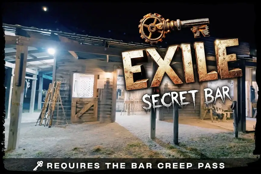 Steampunk-themed bartender at Exile bar in Ohio haunted house
