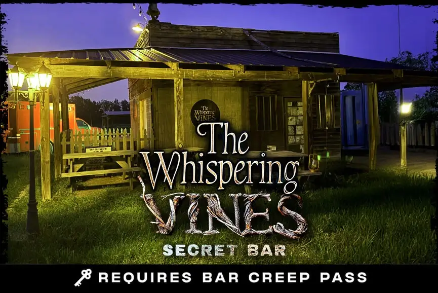 Wine and cider themed secret bar at Ohio haunted house